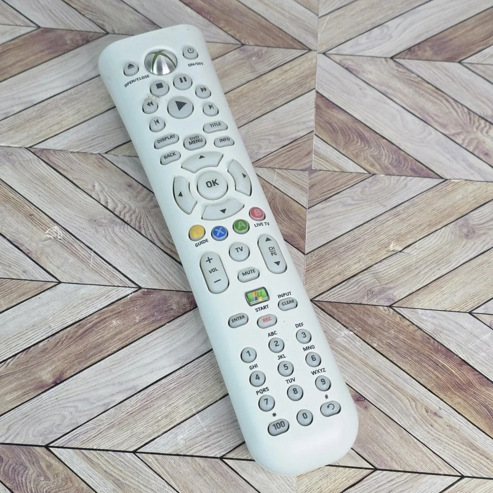 Xbox 360 Universal Media Remote Control White Microsoft OEM Tested X801979 002